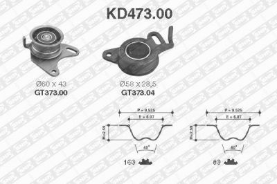 SNR KD473.00 комплект ремня грм на MITSUBISHI L 300 автобус (P0_W, P1_W, P2_W)