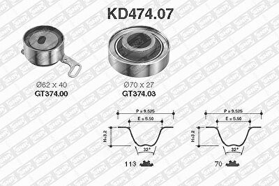 SNR KD474.07 комплект ремня грм на ROVER 600 (RH)