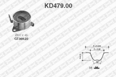 SNR KD479.00 комплект ремня грм на DAIHATSU APPLAUSE II (A101)