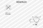 SNR KD479.01 комплект ремня грм на DAIHATSU CUORE VI (L251, L250_, L260_)