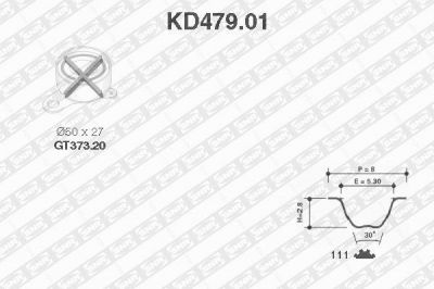 SNR KD479.01 комплект ремня грм на DAIHATSU CUORE VI (L251, L250_, L260_)