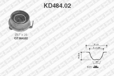 SNR KD484.02 комплект ремня грм на HYUNDAI GETZ (TB)