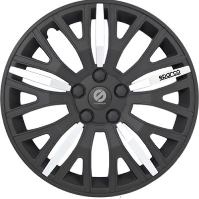 Колпаки на колёса Sparco, серия Leggera, коплект 4 шт., чёрн./хром, разм. 15 (370мм),, 1/4