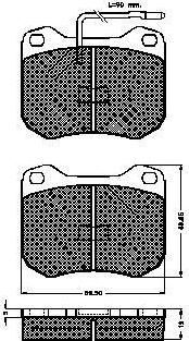 Spidan 30088 комплект тормозных колодок, дисковый тормоз на PEUGEOT 505 Break (551D)