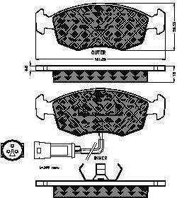 Spidan 30177 комплект тормозных колодок, дисковый тормоз на FORD SCORPIO I (GAE, GGE)