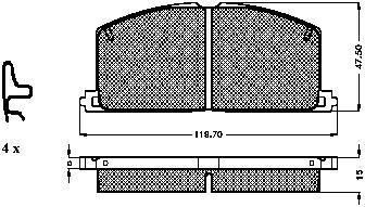 Spidan 31003 комплект тормозных колодок, дисковый тормоз на TOYOTA COROLLA Liftback (_E8_)