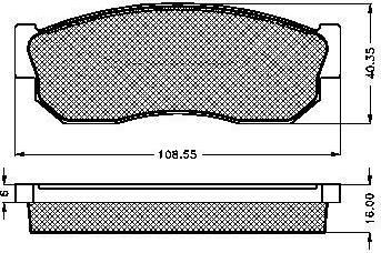 Spidan 31162 комплект тормозных колодок, дисковый тормоз на NISSAN SUNNY II (N13)