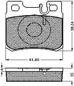 Spidan 31761 комплект тормозных колодок, дисковый тормоз на MERCEDES-BENZ C-CLASS универсал (S202)