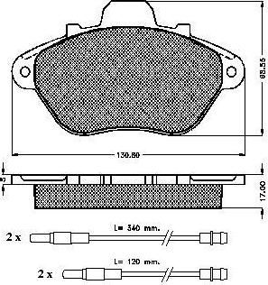 Spidan 31782 комплект тормозных колодок, дисковый тормоз на PEUGEOT 605 (6B)