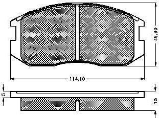 Spidan 31819 комплект тормозных колодок, дисковый тормоз на MITSUBISHI LANCER IV (C6_A, C7_A)