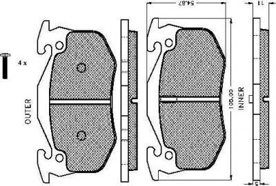 Spidan 32040 комплект тормозных колодок, дисковый тормоз на RENAULT CLIO I (B/C57_, 5/357_)