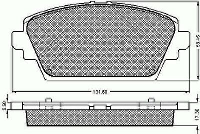 Spidan 32787 комплект тормозных колодок, дисковый тормоз на NISSAN PRIMERA Hatchback (P12)