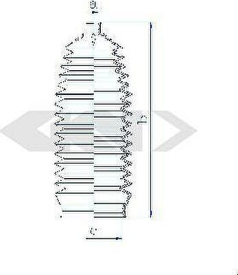 Spidan 84148 пыльник, рулевое управление на CHEVROLET CAPTIVA (C100, C140)