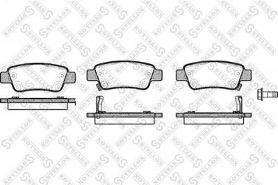 Stellox 001 082B-SX комплект тормозных колодок, дисковый тормоз на HONDA CR-V III (RE)