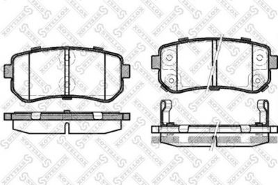 Stellox 001 087L-SX комплект тормозных колодок, дисковый тормоз на KIA SPORTAGE (SL)
