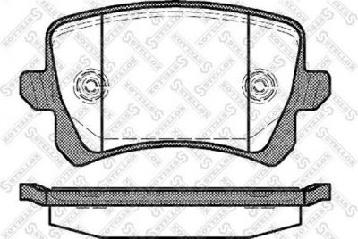 Stellox 002 001L-SX комплект тормозных колодок, дисковый тормоз на VW PASSAT Variant (3C5)