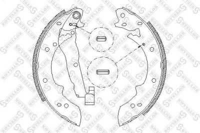 STELLOX Колодки тормозные барабанные, комплект (038 101-SX)