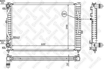 STELLOX Радиатор, охлаждение двигателя (10-25021-SX)