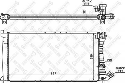 STELLOX Радиатор, охлаждение двигателя (10-25025-SX)