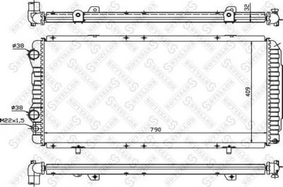 STELLOX Радиатор, охлаждение двигателя (10-25027-SX)