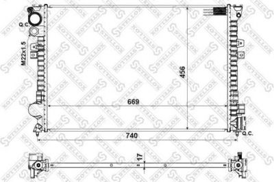 STELLOX Радиатор, охлаждение двигателя (10-25028-SX)