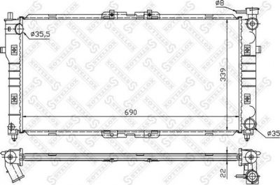 Stellox 10-25033-SX радиатор, охлаждение двигателя на MAZDA 626 V Station Wagon (GW)