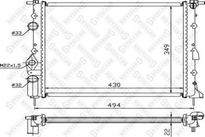 Stellox 10-25040-SX радиатор, охлаждение двигателя на RENAULT CLIO II (BB0/1/2_, CB0/1/2_)
