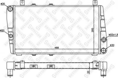 STELLOX Радиатор, охлаждение двигателя (10-25041-SX)