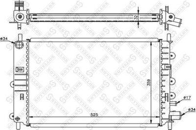 STELLOX Радиатор, охлаждение двигателя (10-25055-SX)