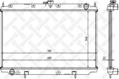 Stellox 10-25058-SX радиатор, охлаждение двигателя на NISSAN PRIMERA Traveller (WP11)