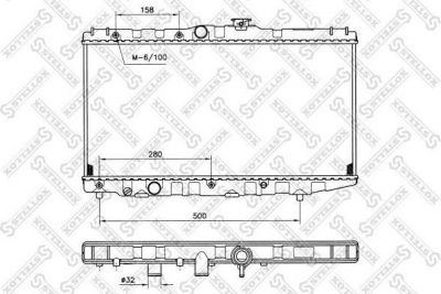 STELLOX Радиатор, охлаждение двигателя (10-25110-SX)