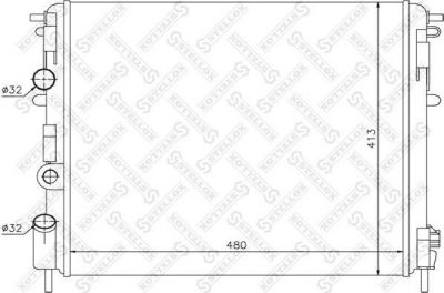 Stellox 10-25134-SX радиатор, охлаждение двигателя на RENAULT LOGAN I универсал (KS_)