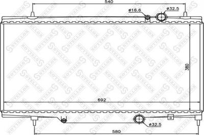 Stellox 10-25164-SX радиатор, охлаждение двигателя на PEUGEOT 607 (9D, 9U)