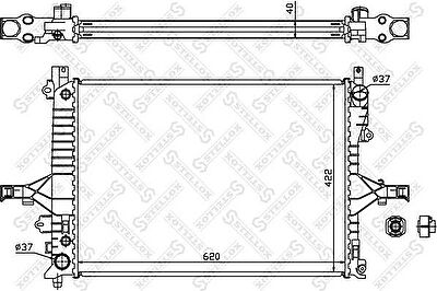 STELLOX Радиатор, охлаждение двигателя (10-25165-SX)