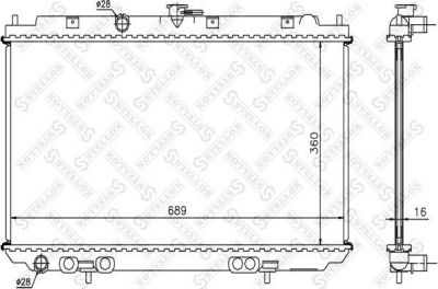 Stellox 10-25167-SX радиатор, охлаждение двигателя на NISSAN PRIMERA Hatchback (P12)