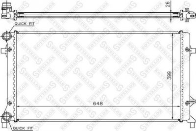 STELLOX Радиатор, охлаждение двигателя (10-25204-SX)