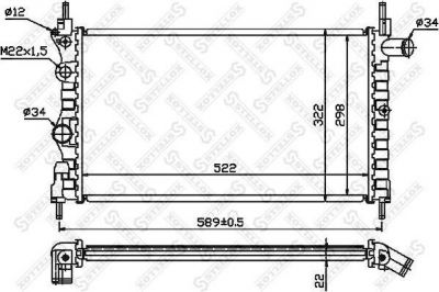 STELLOX Радиатор, охлаждение двигателя (10-25223-SX)