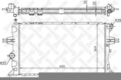 Stellox 10-25268-SX радиатор, охлаждение двигателя на OPEL ASTRA G универсал (F35_)