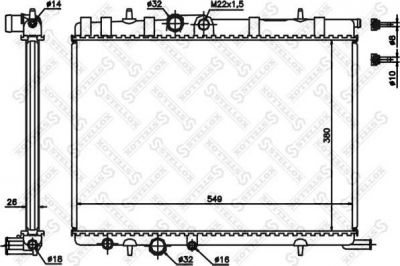 STELLOX Радиатор, охлаждение двигателя (10-25354-SX)