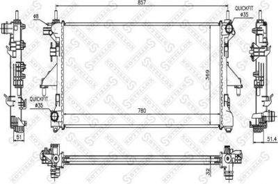 STELLOX Радиатор, охлаждение двигателя (10-25355-SX)