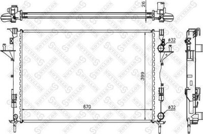 STELLOX Радиатор, охлаждение двигателя (10-25357-SX)
