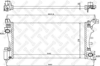 Stellox 10-25366-SX радиатор, охлаждение двигателя на FIAT PUNTO EVO (199)