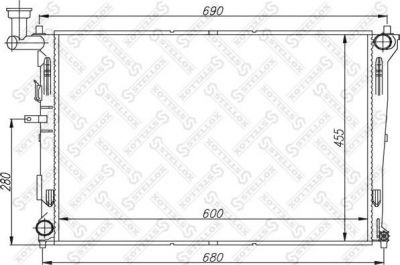 Stellox 10-25394-SX радиатор, охлаждение двигателя на KIA CEE'D SW (ED)