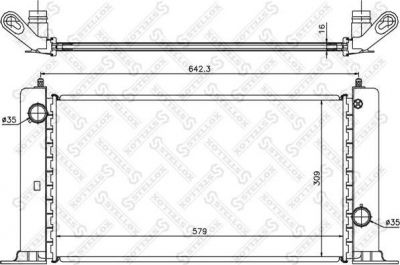 STELLOX Радиатор, охлаждение двигателя (10-25411-SX)