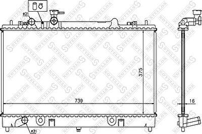 Stellox 10-25418-SX радиатор, охлаждение двигателя на MAZDA 6 Hatchback (GG)