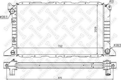 Stellox 10-25428-SX радиатор, охлаждение двигателя на FORD TRANSIT c бортовой платформой/ходовая часть (E_ _)