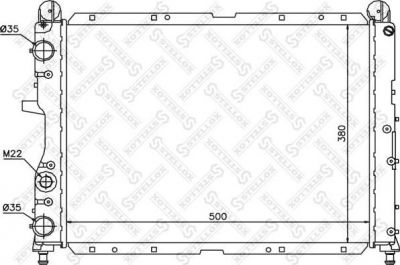 Stellox 10-25481-SX радиатор, охлаждение двигателя на ALFA ROMEO 155 (167)