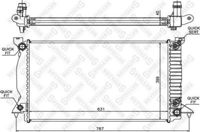 Stellox 10-25519-SX радиатор, охлаждение двигателя на AUDI A4 кабрио (8H7, B6, 8HE, B7)