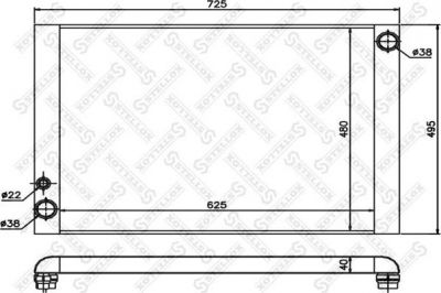 Stellox 10-25526-SX радиатор, охлаждение двигателя на AUDI A8 (4E_)