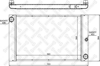 Stellox 10-25572-SX радиатор, охлаждение двигателя на 5 (E60)